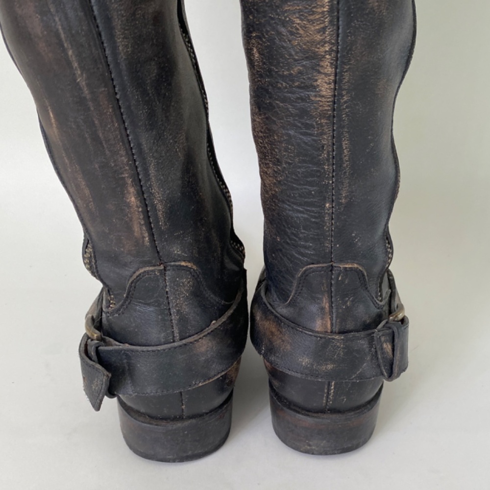 Matisse Distressed Leather Riding Boots - Picture 7 of 11